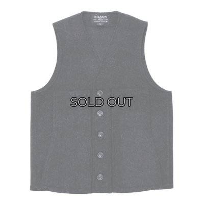画像1: FILSON（フィルソン）MACKINAW WOOL VEST（マッキーノウールベスト）/ Charcoal（チャコールグレー）