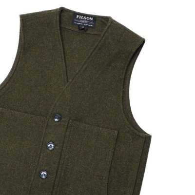 画像4: FILSON（フィルソン）MACKINAW WOOL VEST（マッキーノウールベスト）/ DARK GREEN(ダークグリーン）