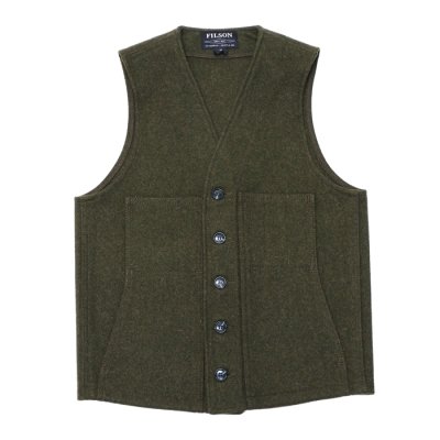 画像1: FILSON（フィルソン）MACKINAW WOOL VEST（マッキーノウールベスト）/Forest Green（フォレストグリーン）