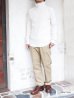 画像8: Nigel Cabourn（ナイジェル・ケーボン）TURTLE NECK SHIRT（タートルネックシャツ）WAFFLE/Ivory（アイボリー）