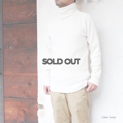 画像7: Nigel Cabourn（ナイジェル・ケーボン）TURTLE NECK SHIRT（タートルネックシャツ）"WAFFLE" / Black（ブラック）