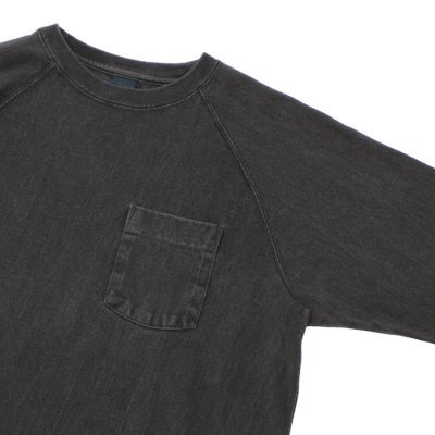 画像4: Good On(グッドオン)Long Sleeve Heavy Raglan Pocket Tee(ロングスリーブヘビーラグランポケットTシャツ)"Pigment Dye" / Black(ブラック)