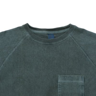 画像3: Good On（グッドオン）Long Sleeve Heavy Raglan Pocket Tee（ロングスリーブヘビーラグランポケットTシャツ）"Pigment Dye" / Slate（スレート）