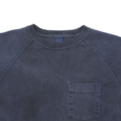 画像3: Good On（グッドオン）Long Sleeve Heavy Raglan Pocket Tee（ロングスリーブヘビーラグランポケットTシャツ）"Pigment Dye" / Navy（ネイビー）