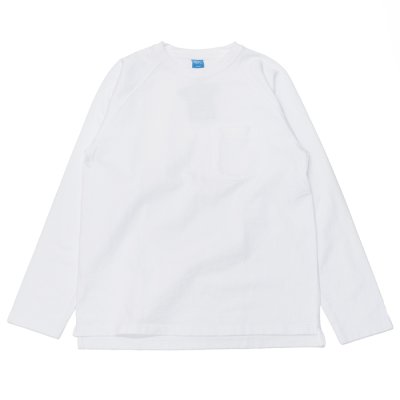 画像1: Good On（グッドオン）Long Sleeve Heavy Raglan Pocket Tee（ロングスリーブヘビーラグランポケットTシャツ）"Washed"/White（ホワイト）