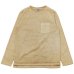 画像1: Good On（グッドオン）Long Sleeve Heavy Raglan Pocket Tee（ロングスリーブヘビーラグランポケットTシャツ）"Pigment Dye"/Latte（ラテ） (1)