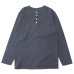 画像1: Good On（グッドオン）Long Sleeve Henley Neck Tee（ロングスリーブヘンリーネックTシャツ）"Pigment Dye"/Navy（ネイビー） (1)