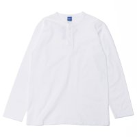 Good On（グッドオン）Long Sleeve Henley Neck Tee（ロングスリーブヘンリーネックTシャツ）"Washed"/White（ホワイト）