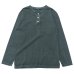 画像1: Good On（グッドオン）Long Sleeve Henley Neck Tee（ロングスリーブヘンリーネックTシャツ）"Pigment Dye" / Slate（スレート） (1)