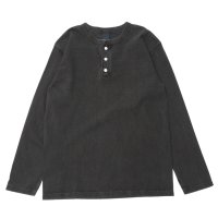 Good On（グッドオン）Long Sleeve Henley Neck Tee（ロングスリーブヘンリーネックTシャツ）"Pigment Dye"/Black（ブラック）