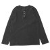 画像1: Good On（グッドオン）Long Sleeve Henley Neck Tee（ロングスリーブヘンリーネックTシャツ）"Pigment Dye"/Black（ブラック） (1)