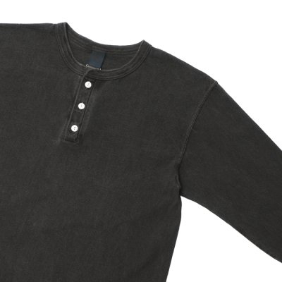 画像4: Good On（グッドオン）Long Sleeve Henley Neck Tee（ロングスリーブヘンリーネックTシャツ）"Pigment Dye" / Black（ブラック）