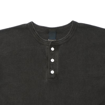 画像3: Good On（グッドオン）Long Sleeve Henley Neck Tee（ロングスリーブヘンリーネックTシャツ）"Pigment Dye" / Black（ブラック）