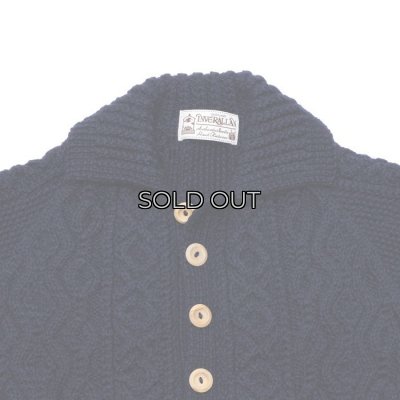 画像3: INVERALLAN（インバーアラン）3a Lumber Cardigan（3aランバーカーディガン）"Aran Knit" / Navy（ネイビー）