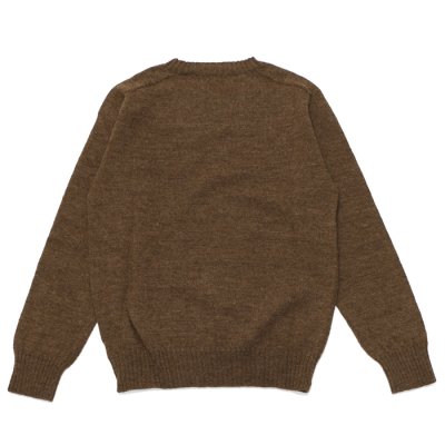 画像2: INVERALLAN（インバーアラン）Crew Neck Saddle Shoulder Sweater（クルーネックサドルショルダーセーター）Voe True Shetland/Moorit（ムーリット）※サイズ40のみ
