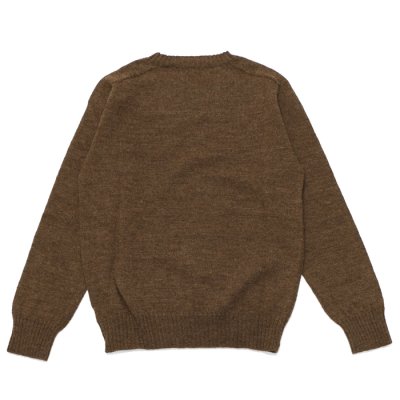 画像2: INVERALLAN（インバーアラン）Crew Neck Saddle Shoulder Sweater（クルーネックサドルショルダーセーター）Voe True Shetland/Moorit（ムーリット）