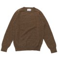 INVERALLAN（インバーアラン）Crew Neck Saddle Shoulder Sweater（クルーネックサドルショルダーセーター）Voe True Shetland/Moorit（ムーリット）
