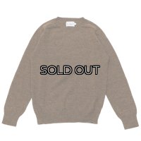 ＜40%OFF＞INVERALLAN（インバーアラン）Crew Neck Saddle Shoulder Sweater（クルーネックサドルショルダーセーター）"Voe True Shetland" / Moorit（ムーリット）※サイズ40のみ