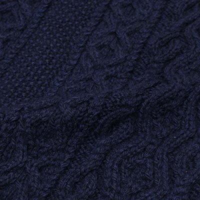 画像8: INVERALLAN（インバーアラン）3a Lumber Cardigan（3aランバーカーディガン）"Aran Knit" / Navy（ネイビー）