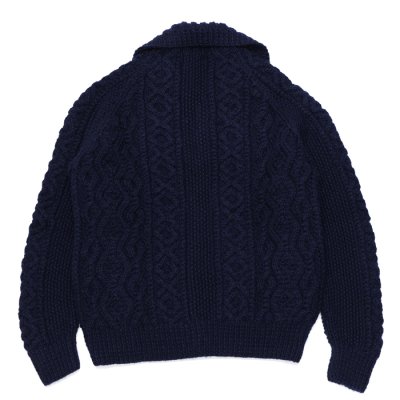 画像2: INVERALLAN（インバーアラン）3a Lumber Cardigan（3aランバーカーディガン）Aran/Navy（ネイビー）