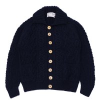 INVERALLAN（インバーアラン）3a Lumber Cardigan（3aランバーカーディガン）Aran/Navy（ネイビー）