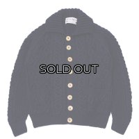 INVERALLAN（インバーアラン）3a Lumber Cardigan（3aランバーカーディガン）"Aran Knit" / Navy（ネイビー）