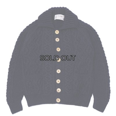 画像1: INVERALLAN（インバーアラン）3a Lumber Cardigan（3aランバーカーディガン）"Aran Knit" / Navy（ネイビー）
