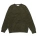 画像1: INVERALLAN（インバーアラン）Crew Neck Saddle Shoulder Sweater（クルーネックサドルショルダーセーター）Supersoft Shetland/Pine Shadow（パインシャドー） (1)