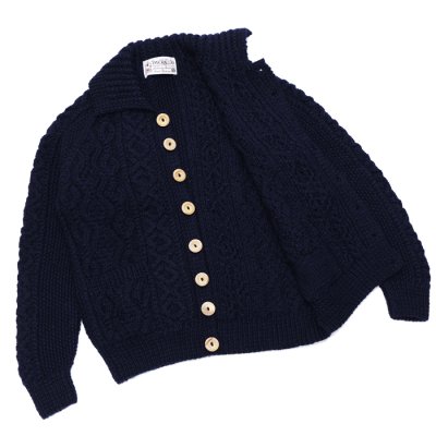 画像6: INVERALLAN（インバーアラン）3a Lumber Cardigan（3aランバーカーディガン）"Aran Knit" / Navy（ネイビー）