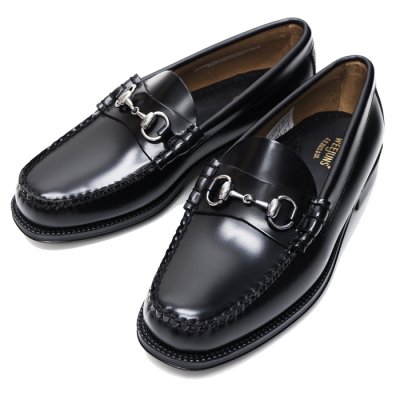 画像1: G.H.BASS（ジーエイチバス）LINCOLN MOC BIT LOAFER（リンカーンモックビットローファー）ラバーソール/Black（ブラック）