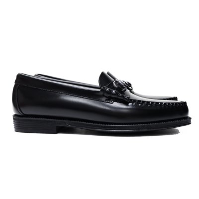 画像1: G.H.BASS（ジーエイチバス）LINCOLN MOC BIT LOAFER（リンカーンモックビットローファー）ラバーソール/Black（ブラック）
