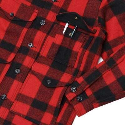画像3: FILSON（フィルソン）MACKINAW WOOL CRUISER（マッキーノウールクルーザー）/ RED×BLACK（レッド×ブラック）