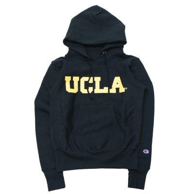 画像1: Champion（チャンピオン）REVERSE WEAVE PULLOVER HOODED SWEATSHIRT（リバースウィーブプルオーバースウェットパーカー）"UCLA"/Navy（ネイビー）Made in USA