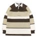 画像1: ＜OUTLET＞BARBARIAN（バーバリアン）クラシック ラガーシャツ（SPINNAKER STRIPES）”旧モデル”/Moss×Taupe×Ivory（モスグリーン×トープ×アイボリー）※Sサイズのみ (1)