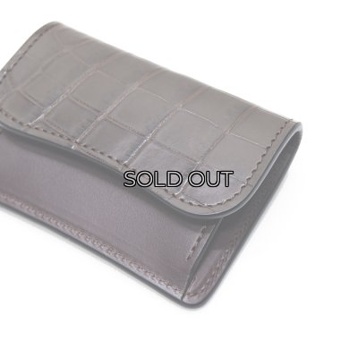 画像4: WILD SWANS（ワイルドスワンズ）TONGUE（タング）マルチコインケース/チョコ"クロコダイル"×ダークブラウン"イングリッシュブライドル"