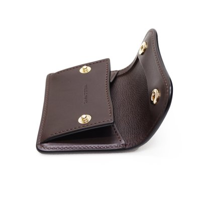 画像6: WILD SWANS（ワイルドスワンズ）TONGUE（タング）マルチコインケース/チョコ"クロコダイル"×ダークブラウン"イングリッシュブライドル"