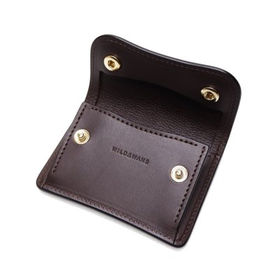 画像5: WILD SWANS（ワイルドスワンズ）TONGUE（タング）マルチコインケース/チョコ"クロコダイル"×ダークブラウン"イングリッシュブライドル"