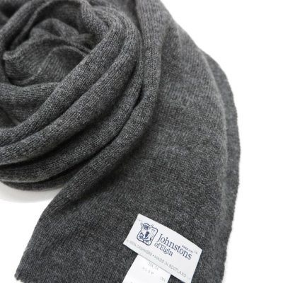 画像2: Johnstons of Elgin（ジョンストンズオブエルガン）TUBULAR SCARF（チューブラースカーフ）CASHMERE/Dark Granite（ダークグレー）