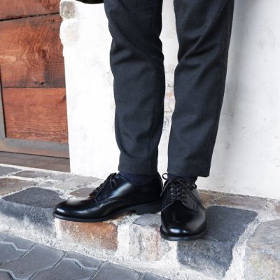 画像9: SANDERS（サンダース）Officer Shoe（オフィサーシューズ）”Polished Leather" / Black（ブラック）