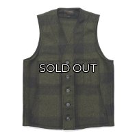 FILSON（フィルソン）MACKINAW WOOL VEST（マッキーノウールベスト）/Forest Green×Brown（フォレストグリーン×ブラウン）※XSサイズのみ
