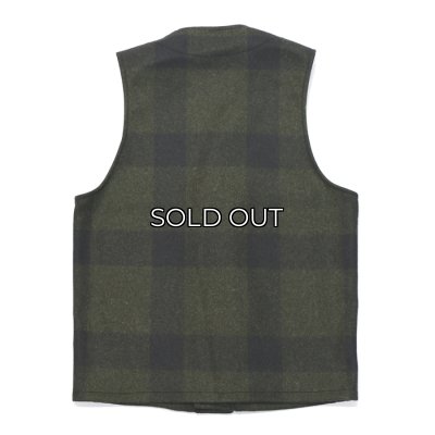 画像2: FILSON（フィルソン）MACKINAW WOOL VEST（マッキーノウールベスト）/Forest Green×Brown（フォレストグリーン×ブラウン）※XSサイズのみ