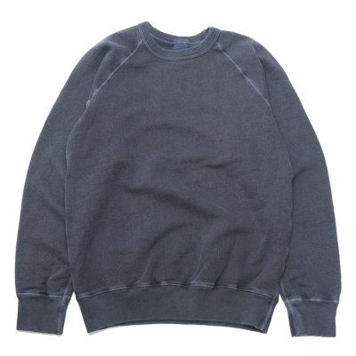 画像1: Good On（グッドオン）Raglan Crew Sweat（ラグランクルースウェット）"Pigment Dye"/Navy（ネイビー）