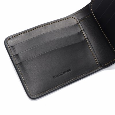 画像4: WILD SWANS(ワイルドスワンズ)WINGS(ウイングス)2つ折りウォレットコインケース無し/グリーン"シェルコードバン"×ブラック"イングリッシュブライドル"