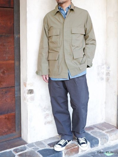 画像11: 『OUTLET』*A VONTADE（アボンタージ）BDU Tropical Jacket（BDUトロピカルジャケット）"Yarn Dyed Ripstop"/ Khaki（カーキ）