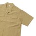 画像4: KAPTAIN SUNSHINE（キャプテンサンシャイン）Open Collar SS Shirt（オープンカラーショートスリーブシャツ）COTTON LINEN SILK SAFARI MESH/Khaki（カーキ）
