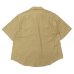 画像2: KAPTAIN SUNSHINE（キャプテンサンシャイン）Open Collar SS Shirt（オープンカラーショートスリーブシャツ）COTTON LINEN SILK SAFARI MESH/Khaki（カーキ） (2)