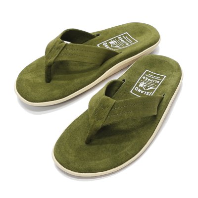 画像1: ISLAND SLIPPER（アイランドスリッパ）PT203 レザートングサンダル/Army Suede（アーミースエード）