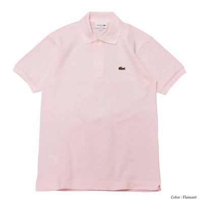 画像1: LACOSTE（ラコステ）Classic Fit Pique Polo Shirt（クラシックフィットピケポロシャツ）/Flamant（フラミンゴ）※Imported from France※サイズ2のみ