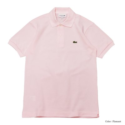 画像2: LACOSTE（ラコステ）Classic Fit Pique Polo Shirt（クラシックフィットピケポロシャツ）/Flamant（フラミンゴ）・Black（ブラック）※Imported from France