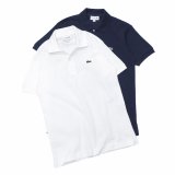 LACOSTE（ラコステ）Classic Fit Pique Polo Shirt（クラシックフィットピケポロシャツ）/White（ホワイト）・Navy（ネイビー）※Imported from France